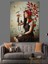 Kuşlar ve Çiçekler Içinde Kadın Dekoratif Kanvas - Mdf Ahşap Tablo 5