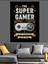 Süper Oyuncu Oyun Kontrolcü Dekoratif Kanvas - Mdf Ahşap Tablo 4