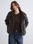 Cey Yeni Sezon Biker Yaka Oversize Kadın Süet Mont 1