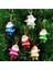 Renkli Noel Baba Çam Ağacı Süsleri Noel Baba 6 Adet 4 cm 2