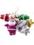 Renkli Noel Baba Çam Ağacı Süsleri Noel Baba 6 Adet 4 cm 3