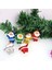 Renkli Noel Baba Çam Ağacı Süsleri Noel Baba 6 Adet 4 cm 5