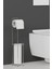 Krom Metal Tuvalet Kağıtlığı – Yedekli Wc Kağıtlığı Standı – Modern Şık Banyo Aksesuarı 58X12X12 cm 2
