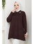 Kadın Kol Ağzı Dantel Detaylı Merserize Triko Tunik -PMK493 5