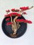 El Yapımı Driftwood Bonsai – Kırmızı Yapay Çiçekli Duvar Dekoru 1