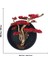 El Yapımı Driftwood Bonsai – Kırmızı Yapay Çiçekli Duvar Dekoru 5