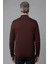 Erkek Orta Yaş ve Üzeri Triko Örgü Akrilik Fermuarlı Kışlık Baba Hırka 2062-BORDO 3
