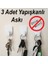 Duvara Yapıştırmalı Askılık 3 Adet | Pratik Çok Amaçlı | Vidasız Duvara Monte Güçlü Yapışkan 1