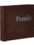 Familie Text Genäht Velourslederimitat Cover Foto Album, Braun 1