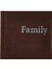 Familie Text Genäht Velourslederimitat Cover Foto Album, Braun 3