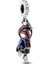 S925 Marvel Spider-Man Miles Morales Sallantılı Charm 1