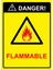 Danger! Flammable Isg Uyarı Levhası Pvc A5 15X21 cm 1