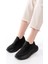 ZRİN-707 Siyah Triko Faillant Taban Slip-On Taşlı Kadın Spor Ayakkabı 3