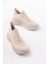 ZRİN-707 Bej Triko Faillant Taban Slip-On Taşlı Kadın Spor Ayakkabı 1