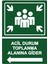 Acil Durum Toplanma Alanına Gider Isg Uyarı Levhası Pvc A5 15X21 cm 1