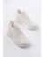 ZRİN-707 Beyaz Triko Faillant Taban Slip-On Taşlı Kadın Spor Ayakkabı 1