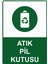 Atık Pil Kutusu Isg Uyarı Levhası Pvc A5 15X21 cm 1