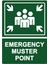 Emergency Muster Poınt Isg Uyarı Levhası Pvc A5 15X21 cm 1