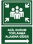 Acil Durum Toplanma Alanına Gider Isg Uyarı Levhası Pvc A5 15X21 cm 1