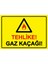 Tehlike! Gaz Kaçağı! Isg Uyarı Levhası Pvc A5 15X21 cm 1