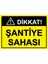 Dikkat! Şantiye Sahası Isg Uyarı Levhası Pvc A5 15X21 cm 1