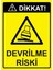 Dikkat! Devrilme Riski Isg Uyarı Levhası Pvc A5 15X21 cm 1