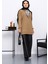 Camel Fular Detaylı Yakalı Tunik 2