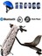 Drift Car Bluetooth Hoparlörlü Graffiti Desenli Drift Scooter Kask-Dizlik Seti Hediyeli 1