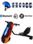 Drift Car Bluetooth Hoparlörlü Graffiti Desenli Drift Scooter Kask-Dizlik Seti Hediyeli 1