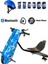 Drift Car Bluetooth Hoparlörlü Graffiti Desenli Drift Scooter Kask-Dizlik Seti Hediyeli 1