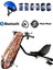Drift Car Bluetooth Hoparlörlü Graffiti Desenli Drift Scooter Kask-Dizlik Seti Hediyeli 1