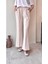 Kadın Bol Paça Çımalı Scuba Pantolon M7071 - Bej 2