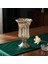 Lüks Füme / Gold Cam Dekoratif Vazo Modern Salon ve Masa Üstü Aksesuarı 22 cm 2