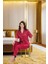 Lady Lingerie Saten Kırmızı Kısa Kollu Pijama Takımı 1