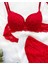 Kırmızı Dantel Detaylı Destekli Sütyen & Külot Takımı 1