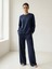 Kadın Cebli Modal Kumaş Takım Lacivert 1