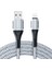 MYT09 DC33 USB 3.0 To Lightning 1m Tel Örgü 60W Kablo - Gümüş 1