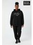 Kadın Büyük Beden Kapüşonlu El Yazılı Brooklyn Baskılı Rahat Kalıp Sweatshirt SPR26BSWK958 1