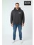 Erkek Büyük Beden Chef Baskılı Kapüşonlu Rahat Kalıp Sweatshirt SPR26BSW966 1