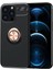 MYT09 iPhone 13 Pro Kılıf Range Yüzüklü Silikon - Siyah-Gold 1