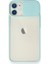 MYT09 iPhone 11 Kılıf Palm Buzlu Kamera Sürgülü Silikon - Turkuaz 1