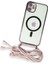 MYT09 iPhone 11 Kılıf Divo Lazer Askılı Magsafe Kapak - Pembe 3
