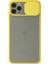 MYT09 iPhone 11 Pro Kılıf Palm Buzlu Kamera Sürgülü Silikon - Sarı 1