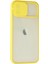 MYT09 iPhone 12 Kılıf Palm Buzlu Kamera Sürgülü Silikon - Sarı 2