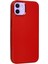 MYT09 iPhone 12 Kılıf Asya Deri Silikon - Kırmızı 2
