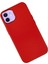 MYT09 iPhone 12 Kılıf Asya Deri Silikon - Kırmızı 3