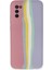 MYT09 Samsung Galaxy A03S Kılıf Ebruli Lansman Silikon - Pembe-Lila 1