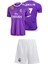 2016/17 Real Madri'd Ronaldo Mor Futbol Çocuk Forması 2'li Set (Beyaz Şortlu) Forma+Short 1