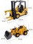 Oyuncak Kutulu Metal Başlıklı Iş Makinaları Seti Kepçe Bulldozer Forklift 4 Ü 1 Arada Set Sürtmeli Mini Inşaat Araçları 4