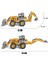 Oyuncak Kutulu Metal Başlıklı Iş Makinaları Seti Kepçe Bulldozer Forklift 4 Ü 1 Arada Set Sürtmeli Mini Inşaat Araçları 5